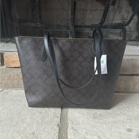 Coach Signature Brown Tote - Picture 2 of 6